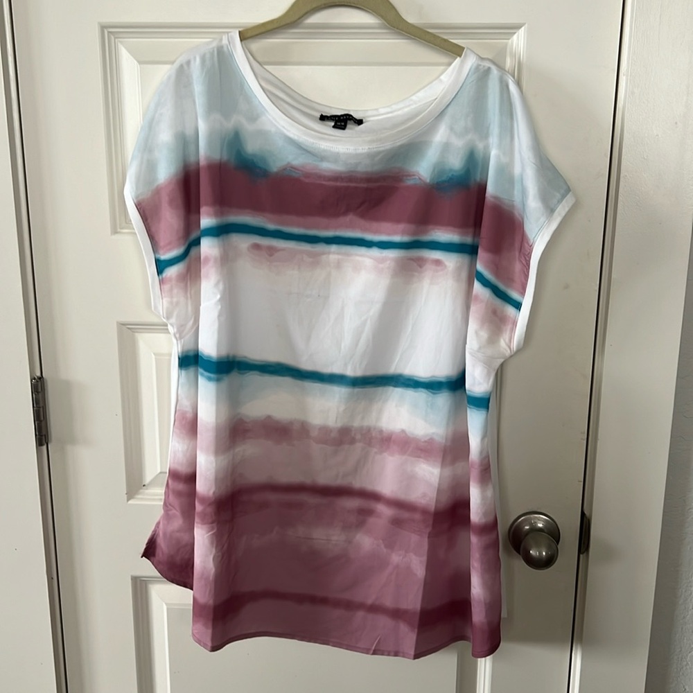 Lane Bryant short sleeve tie dye/ombre top